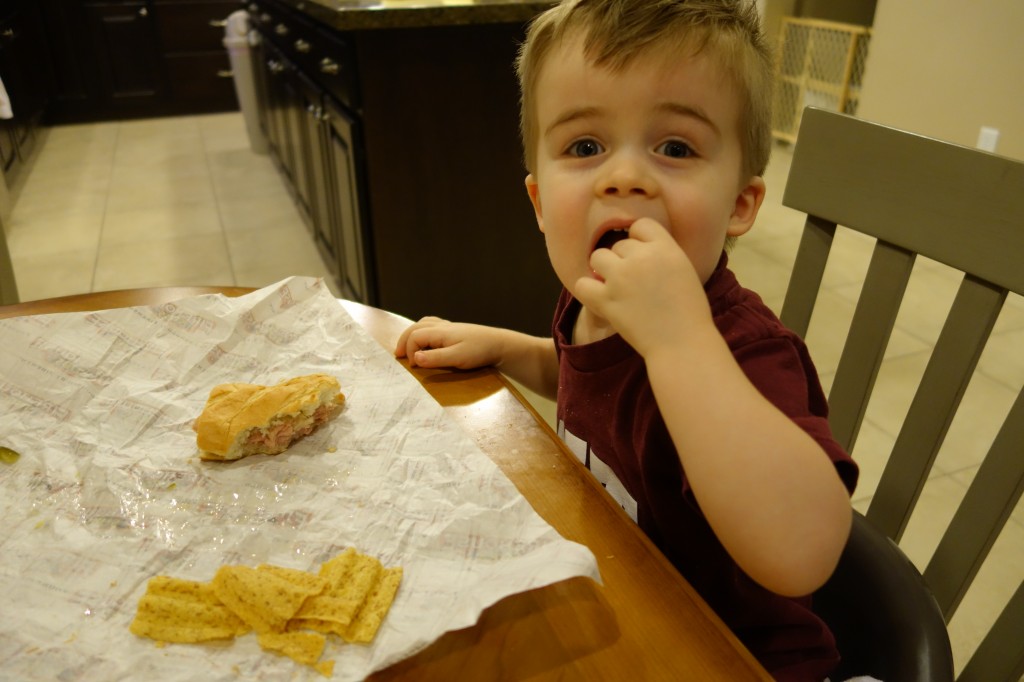 Who knew a kid's ham and cheese sub could be so fun?