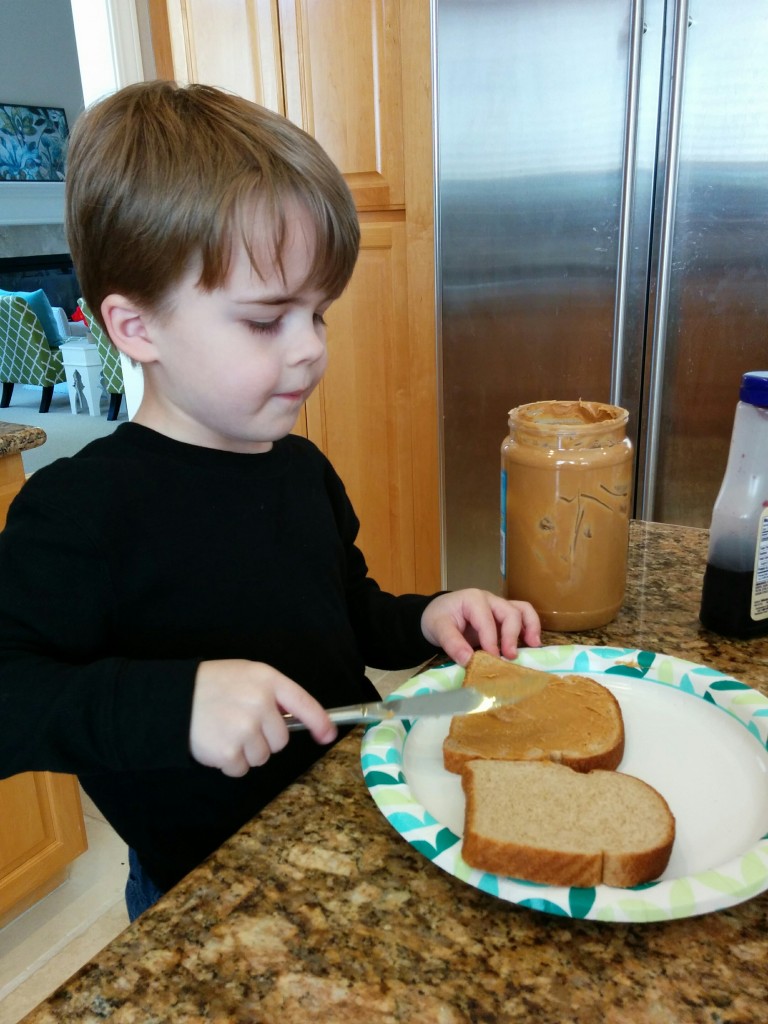 This boy is so handsome and grown up. He even makes his own PBJ sandwiches now.